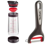 Tefal K20730 Shaker à Vinaigrette, Plastique/Silicone, Noir, 18,5 x 8,3 x 8,3 cm & INGENIO Accessoires Eplucheur à légumes