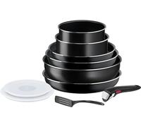 Tefal L1599802, Set mixte, Noir, Aluminium, Noir, Thermo-point, Amovible
