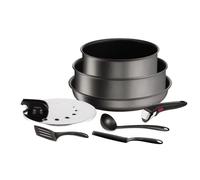 Tefal L7619002 Ingenio Daily Chef Gris Foncé Lot 8 Pieces, 1 Poele 26cm, 1 Casserole 20 Cm, 1 Sauteuse 24 Cm, 1 Couvercle 20-26