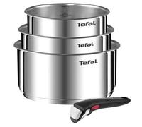 Tefal L896s404 Ingenio Emotion Set 3 Casseroles 16/18/20 Cm+1 Poignée - Inox - Tous Feux Dont Induction
