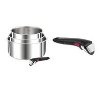 Tefal L898S4 Ingenio Preference Lot de 4 casseroles empilables pour économiser & Ingenio Poignée amovible noire, Empilable, Verrouillage sécurité 3 points, Supporte jusqu'à 10 kg, Garantie 10 ans