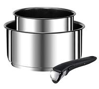 Tefal Set De 2 Casseroles Ingenio Preference + Poignees Amovible - Inox Induction
