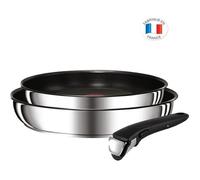 TEFAL L9409202 Ingenio Préférence Set de 2 poêles 24 + 28cm Poignée amovible Tous feux dont induction + four Fabriqué en France