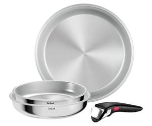 Tefal L968S4, Ensemble de friture, Acier inoxydable, Acier inoxydable, Acier inoxydable, Amovible, Céramique, Électrique, Gaz, Halogène, Induction