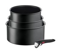 TEFAL Set de Ingenio Ultimate Batterie de cuisine L7649453 - 4-pièces, Cuiseur universel fr, 16-20 cm, Antiadhésif, Poignée amovible, Répartition uniforme de la chaleur, noir