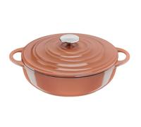 Tefal Lov Cocotte ovale 28 cm en fonte d’acier, Induction intégrale + four, Revêtement intérieur émaillé, Robuste et écodesign, Cuisine saine, Ebook de recettes inclus, Terracotta E2607205