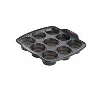 Tefal Crispybake Moule 9 muffins silicone rétractable J4174714, Noir, 30 x 29 cm