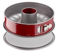 Tefal Moule à savarin Delibake 1642814 – 27 cm acier avec charnière rouge/gris