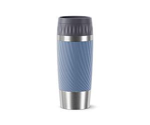 Tefal Mug isotherme étanche 0,36 L, Double paroi, Acier inoxydable, Boisson à 360°, Fermeture Quick-Press, Sans BPA, Compatible lave-vaisselle, Base antidérapante, Travel Mug Easy Twist bleu N2011810