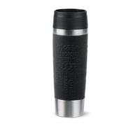 Tefal N2022010 Mug de voyage classique noir 0,5 l avec couvercle à vis confortable, presse rapide, manchon doux au toucher, prêt pour le voyage, réutilisable, 100% étanche, garde les boissons froides