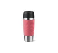 Tefal N2024410 Tasse de voyage classique avec couvercle à vis confortable, presse rapide, manchon doux au toucher, prêt à voyager, réutilisable, 100% étanche, garde les boissons froides (8 heures) et