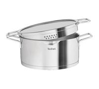 TEFAL Nordica Faitout 24 cm, 4-5 personnes, Induction, Inox garanti 10 ans H8524636