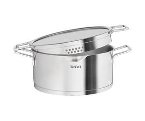 TEFAL Nordica Faitout 24 cm, 4-5 personnes, Induction, Inox garanti 10 ans H8524636