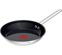 Tefal Nordica H8710455 Poêle en acier inoxydable et céramique avec revêtement anti-adhésif et indicateur de température intégré pour tous les types de plaques de cuisson (gaz, électrique, céramique,