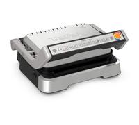 TEFAL OptiGrill 2-en-1 GC772D, acier inoxydable, rectangulaire, boutons, 600 cm², 30 x 20 mm, 1 zone