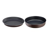 Tefal Perfectbake Moule A Tarte 33cm Aluminium 100% recyclé J5542102 & Perfectbake Moule A Manqué 26cm Aluminium 100% Recyclé J5549702