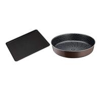 Tefal Perfectbake Plaque A Pâtisserie 38x28 cm Aluminium 100% Recyclé J5547002, fabriqué en France & Perfectbake Moule A Manqué 26cm Aluminium 100% Recyclé J5549702, fabriqué en France