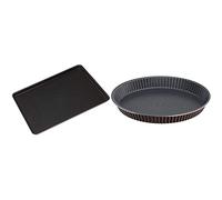 Tefal Perfectbake Plaque A Pâtisserie 38x28 cm Aluminium 100% Recyclé J5547002, fabriqué en France & Perfectbake Moule A Tarte 30cm Aluminium 100% Recyclé J5548402, fabriqué en France
