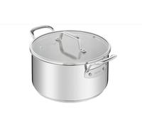 Tefal Pierre Gagnaire Faitout 24 cm, Excellente diffusion de la chaleur, Poignée rivetée, Robuste, Design élégant, Couvercle verre, Tous feux dont induction, Fabriqué en France H8224602