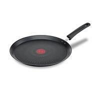 Tefal Poêle à crêpe 28 cm, Induction, Revêtement antiadhésif résistant aux rayures, Fonction Thermo-Signal, Fabriqué en France, Unlimited On G25939AZ, Noir, Anti-adhésif