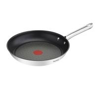 Tefal - Poêle Duetto en Acier Inoxydable - Antiadhésif - 32 cm | Saisie parfaite avec Thermo-Spot - Revêtement antiadhésif - Base Thermo-Fusion compatible induction