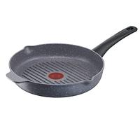 Tefal - Poêle Grill Natural On Fonte d'aluminium - 26 cm | Poêle anti adhesive induction avec nervures pour saisir viandes et légumes - Technologie Thermo-Signal pour cuisson précise