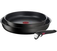 Lot 2 poêles et poignée Tefal Ingenio Eco Resist 24 et 28 cm Noir Noir G