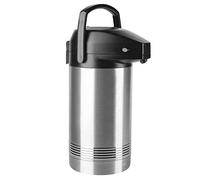 TEFAL President K3150114 Thermos à pompe isotherme en acier inoxydable 3 l avec fonction de pompe unique chaude jusqu'à 12 heures de froid jusqu'à 24 heures