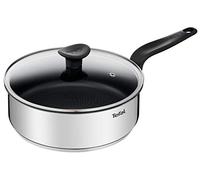 Tefal Sauteuse Primary 24 cm – Inox, Antiadhésif sain, Couvercle verre, Induction, Garantie 10 ans