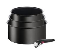 Tefal Série De 3 Casseroles Aluminium 16/18/20cm + 1 Poignée Noir L3979202