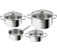 Tefal Set de casseroles Duetto -3 casseroles 16 (1,3 l) + 20 (2,7 l) + 24 (4,7 l) cm avec couvercle en verre et casserole Ø 16 cm (1,3 l)
