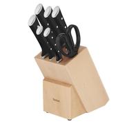 Tefal - Set de couteaux en métal, 7 pièces, avec aiguiseur