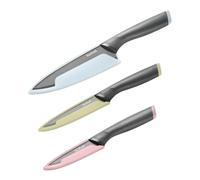 Tefal Slicy Set de 3 Couteaux, Chef, Office, Eplucher avec Protection Lame | Coupe Précise, Hacher, Couper, Eplucher, Couteaux de cuisine, Manche ergonomique, K431S304