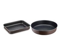 Tefal Success Plat Mini Four Aluminium J1600502, fabriqué en France & PERFECTBAKE Moule A Manqué Brun 24cm, aluminium 100% recyclé J5549602, fabriqué en France