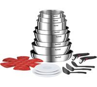 Tefal Tefal Ingenio Emotion ON Set de poêles - 20 pièces - Convient pour toutes les sources de chaleur - Set de poêles à induction - acier inoxydable - sans