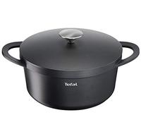 TEFAL Trattoria E21846 Cocotte en fonte d'aluminium avec revêtement anti-adhésif, bonne conservation de la chaleur, plats mijotés, convient à tous les types de plaques de cuisson courantes, à