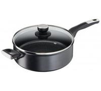 Tefal Ultimate G2553302, forme ronde, faitout, couleur noire, revêtement en titane, verre, céramique, gaz, halogène, induction, plaque étanche