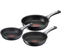 Tefal G25991 Unlimited On Set de poêles 3 pièces, avec revêtement anti-rayures, convient à tous les types de cuisinières - Noir