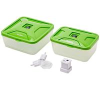 Tefal Kit 2 boîtes repas sous vide XA258010 – Compatible Vacupack Plus – Plastique vert 17×16×15 cm