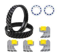 Tefola 2 Chenilles de Pneus R0526100, 2 Roulements de Moteur R0527000, 4 Brosses à Récurer Centrifuges pour récurer Le Sol R0714400, Pièces de Rechange pour Robot Nettoyeur Piscine Zodiac Mx6 Mx8