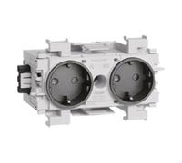 tehalit Tehalit Prise double avec verrouillage frontal GS2001 gsw Quantité:1