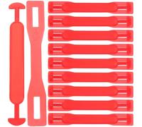 TEHAUX 100 Ensembles Poignées en PP Rouges pour Boîtes Carton et Boîtes à Lait, Haute Durabilité et Souplesse, Supportant Jusqu'à 25kg, pour Transport et Emballage Présent