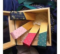 TEHAUX 10pcs Boîtes à Dragées en Papier Bleu de Rouge à Lèvres, Emballage Délicat pour Bonbons et Présents, pour Fêtes et Mariages