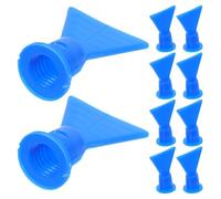 TEHAUX 10pcs Buse de Scellage de Joints en Plastique Bleu 14,5mm Filetage Plat Ondulé pour Mastic Pu et Silicone, Améliore le Débit et Évite le Gaspillage pour Vitrage et Fenêtres