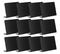 TEHAUX 12pcs Tableaux Noirs en Pvc pour Buffet Étiquettes Alimentaires, Panneaux D'affichage de Prix et Messages, Petits Tableaux Multifonctions pour Fêtes