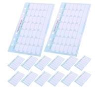 TEHAUX 14 Feuilles Recharges pour Planificateur Mensuel A6 en Papier 6 Anneaux, Suivi Budgétaire pour Organisation Professionnelle à Domicile Bureau