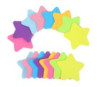 TEHAUX 16 Pièces Notes Autocollantes et Surface D'écriture Lisse D'étoile à Cinq Branches, Papier Coloré Forte Adhérence pour Maison et Bureau