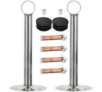 TEHAUX 1ensemble Support Mural INOX pour Tringle à Rideaux et Portant Vêtement Maintien Stable Anti-Rouille Compatible Penderie et Salle de Bain Installation Facile Couleur Aléatoire