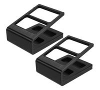 TEHAUX 2 Pièces Boîte de Rangement Finition Mate avec 2 Compartiments Résine Synthétique Noire et Base Stable pour Télécommandes sans Fil et Télécommandes AC pour Canapé ou Locations