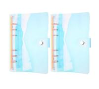 TEHAUX 2 Pièces Classeur à Anneaux A6 Holographique Transparent PVC 6 | Couverture Souple Légère, Protection de Documents, Format Portable pour École et Voyage, Structure Métallique